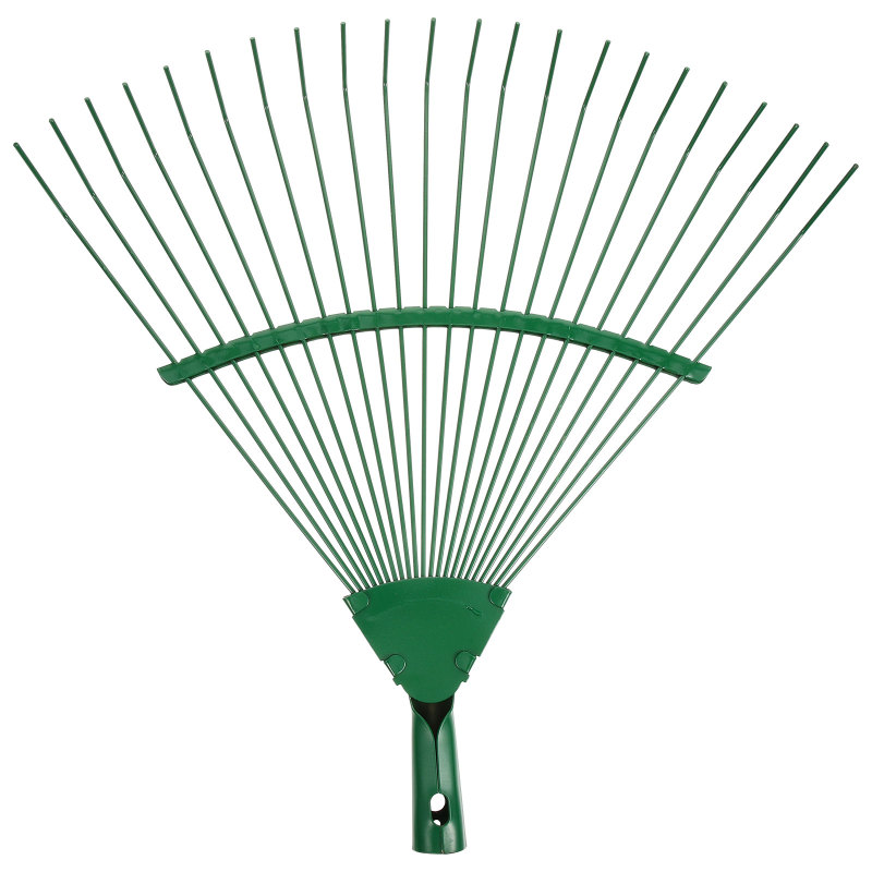 Heavy Duty Garden Hand Rake - Long Handle Steel Leaf Rake for Lawns and Gardening - Portable Outdoor Yard Tool