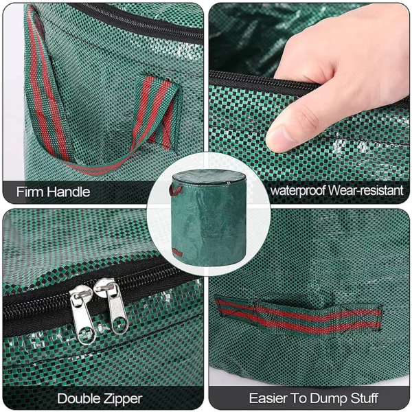 Multifunctional Reusable Waterproof PP Bags - Garden Waste Bag Leaf Picker for Efficient Leaf and Debris Collection Container - Image 4