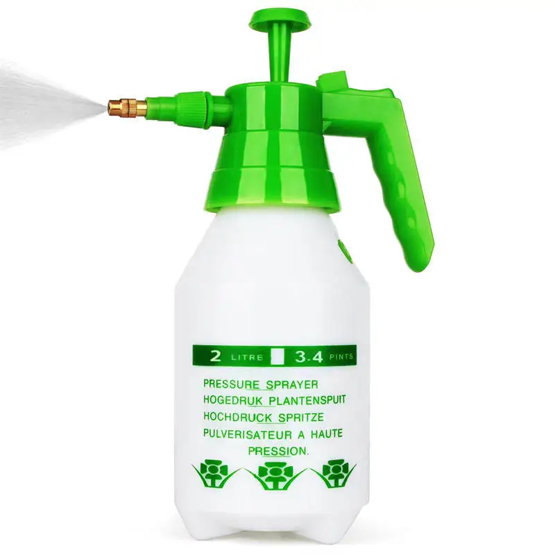 Garden Pump Sprayer - 2L Pressure Bottle for Lawn, Weeds, Home Cleaning, Car Window Washing - Ideal Watering Spray For Plants and Gardening