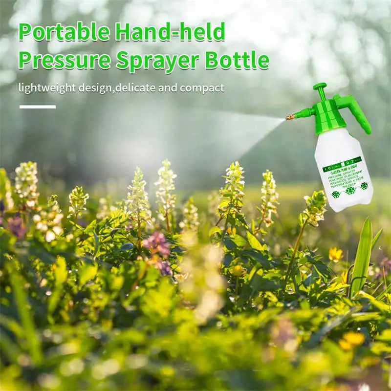 Garden Pump Sprayer - 2L Pressure Bottle for Lawn, Weeds, Home Cleaning, Car Window Washing - Ideal Watering Spray For Plants and Gardening