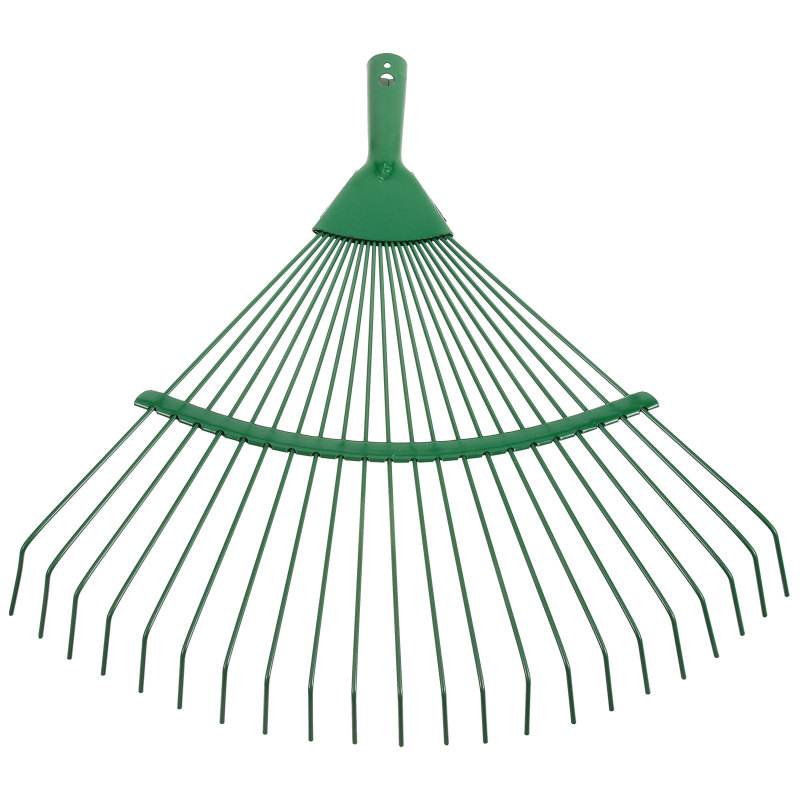 Heavy Duty Garden Hand Rake - Long Handle Steel Leaf Rake for Lawns and Gardening - Portable Outdoor Yard Tool