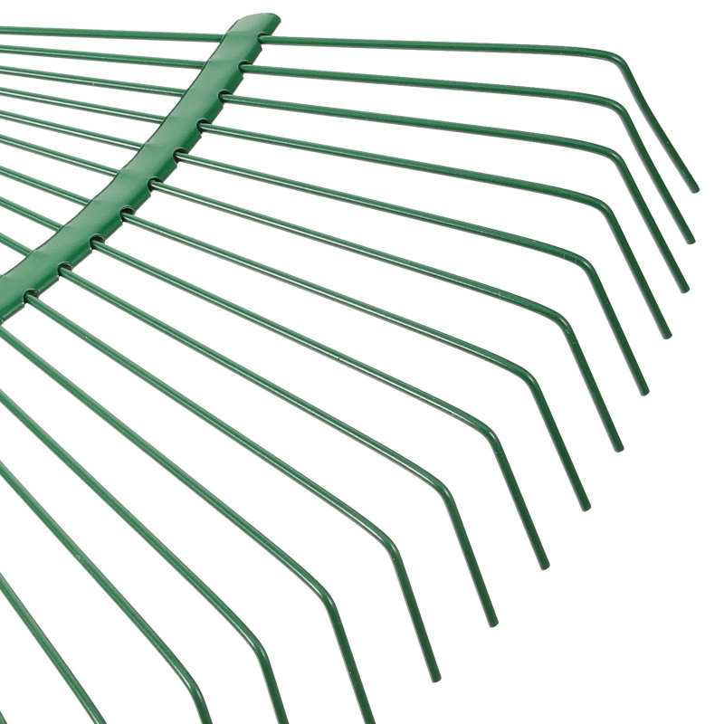 Heavy Duty Garden Hand Rake - Long Handle Steel Leaf Rake for Lawns and Gardening - Portable Outdoor Yard Tool
