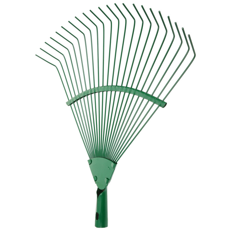 Heavy Duty Garden Hand Rake - Long Handle Steel Leaf Rake for Lawns and Gardening - Portable Outdoor Yard Tool
