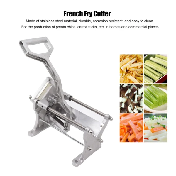 Stainless Steel Manual Operation Potato Cutting Machine - French Fry Cutter for Kitchen - Image 2