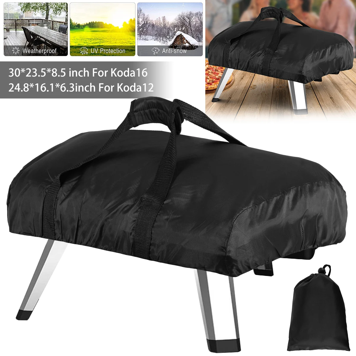 Waterproof Protective Cover for Outdoor Pizza Oven - Durable Oxford Cloth BBQ Accessory