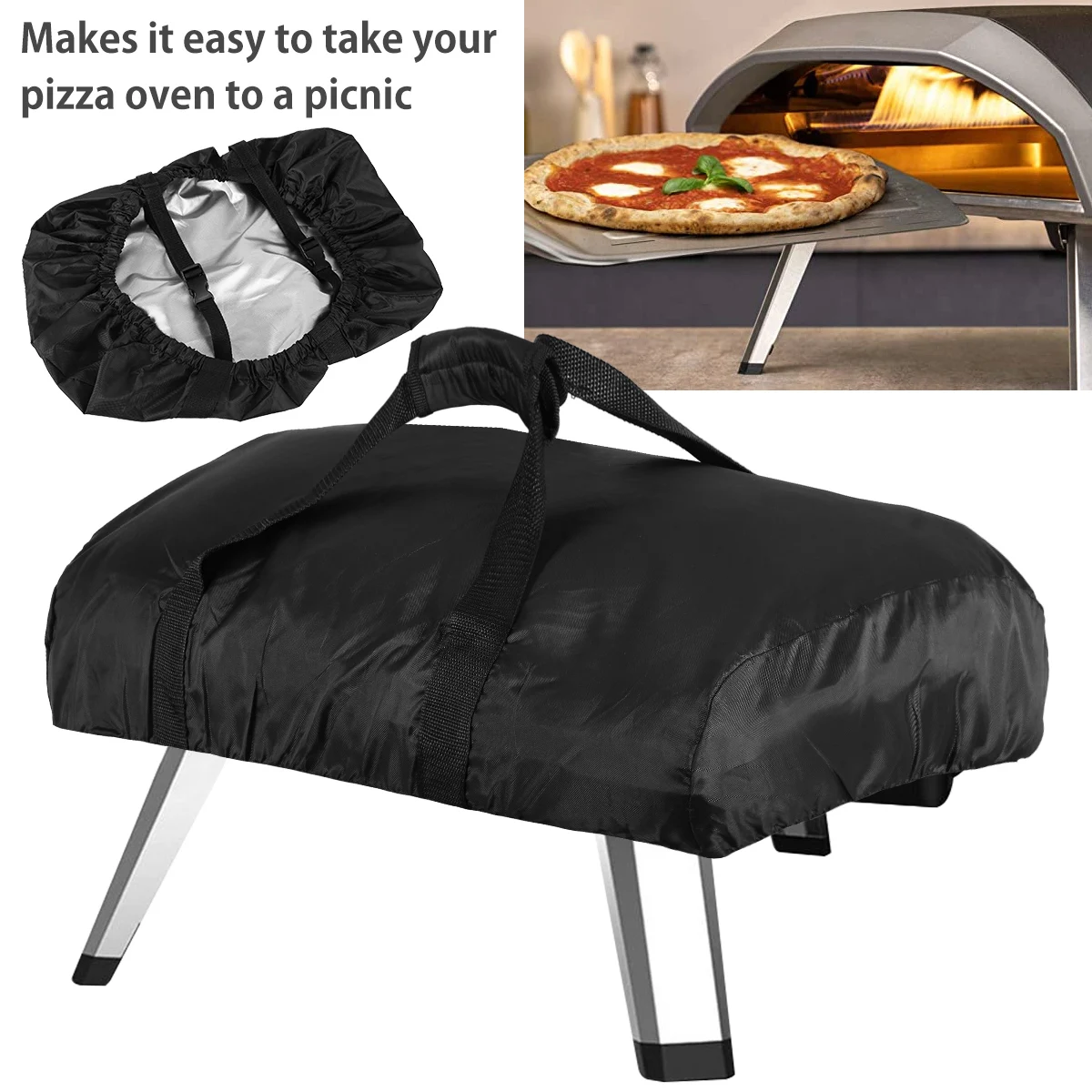 Waterproof Protective Cover for Outdoor Pizza Oven - Durable Oxford Cloth BBQ Accessory