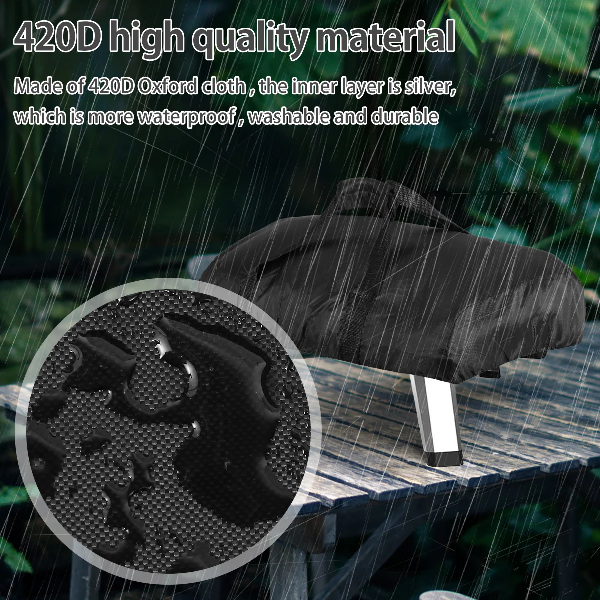 Waterproof Protective Cover for Outdoor Pizza Oven - Durable Oxford Cloth BBQ Accessory