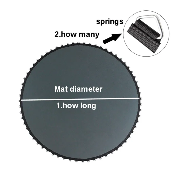 Trampoline Mat Replacement for Kids - Available in 6FT, 8FT, 10FT, 12FT, 13FT, 14FT, 15FT, and 16FT Sizes for Indoor and Outdoor Use - Image 4
