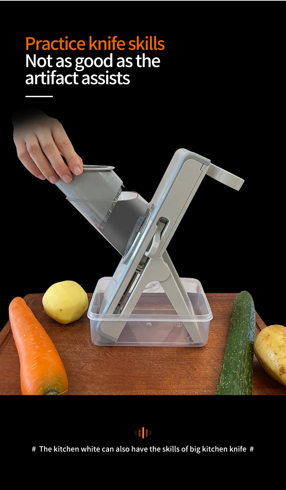 Versatile Kitchen Tool: Multi-Functional Slicer, Cutter, and Grater for Vegetables like Onion, Garlic, Carrot, and Potato vegetable cutter