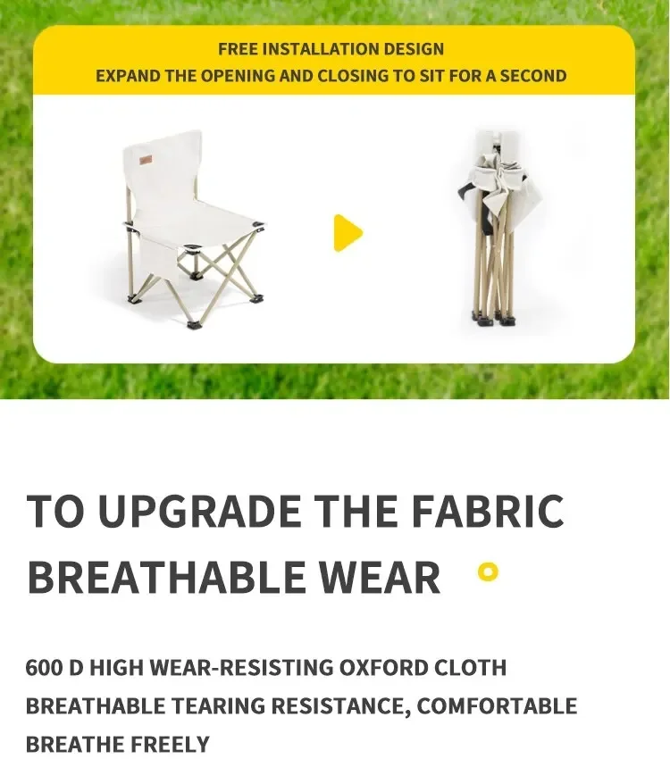 Lightweight, Portable Folding Chair for Outdoor Comfort with Strong Weight Capacity chair folding lightweight