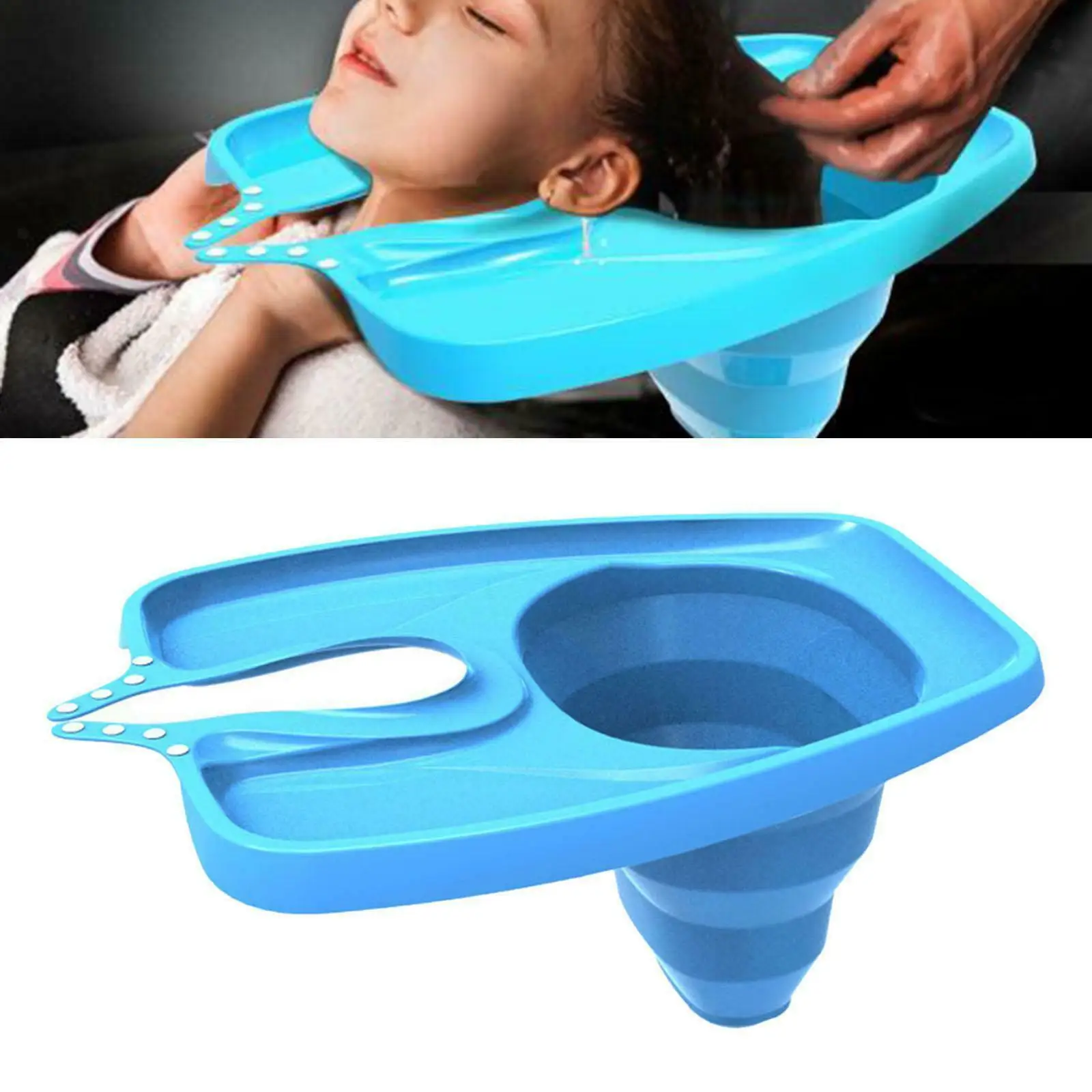 portable hair shampoo basin Portable Inflatable Hair Washing Kit for Elderly, Disabled, Pregnant Women, and Children - Includes Shampoo Basin for Bedside and In-Bed Use