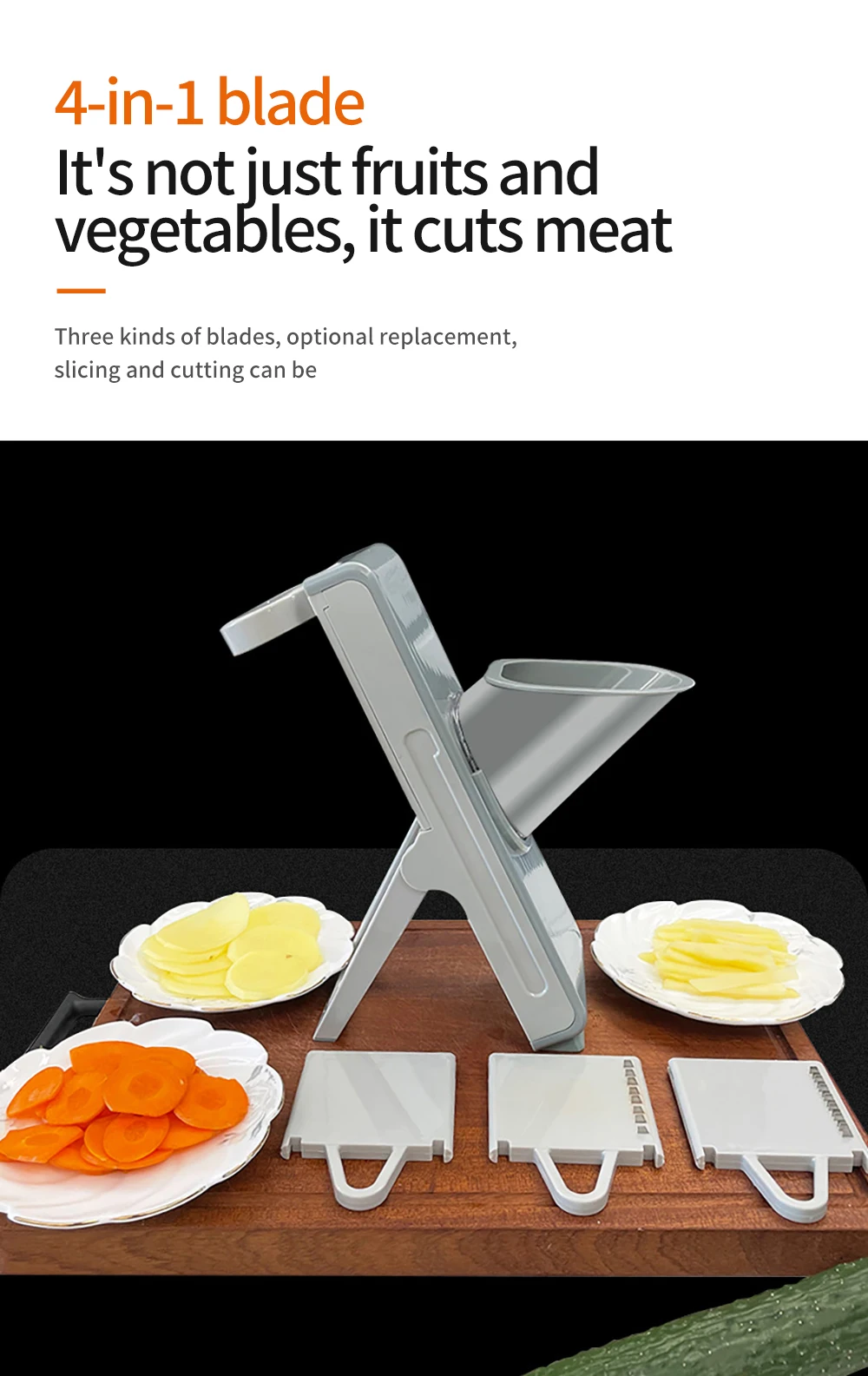 Versatile Kitchen Tool: Multi-Functional Slicer, Cutter, and Grater for Vegetables like Onion, Garlic, Carrot, and Potato vegetable cutter